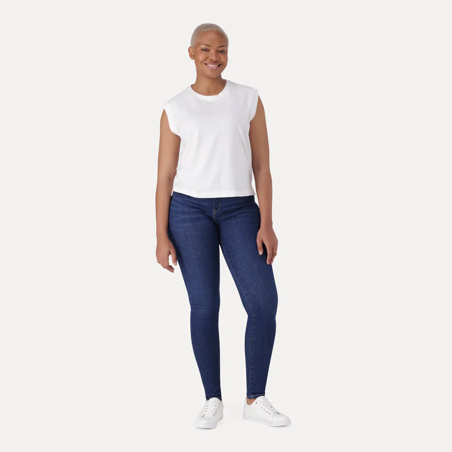 Calças Levis CURVY HIRISE SUPERSKINNY BLUE WAVE DARK