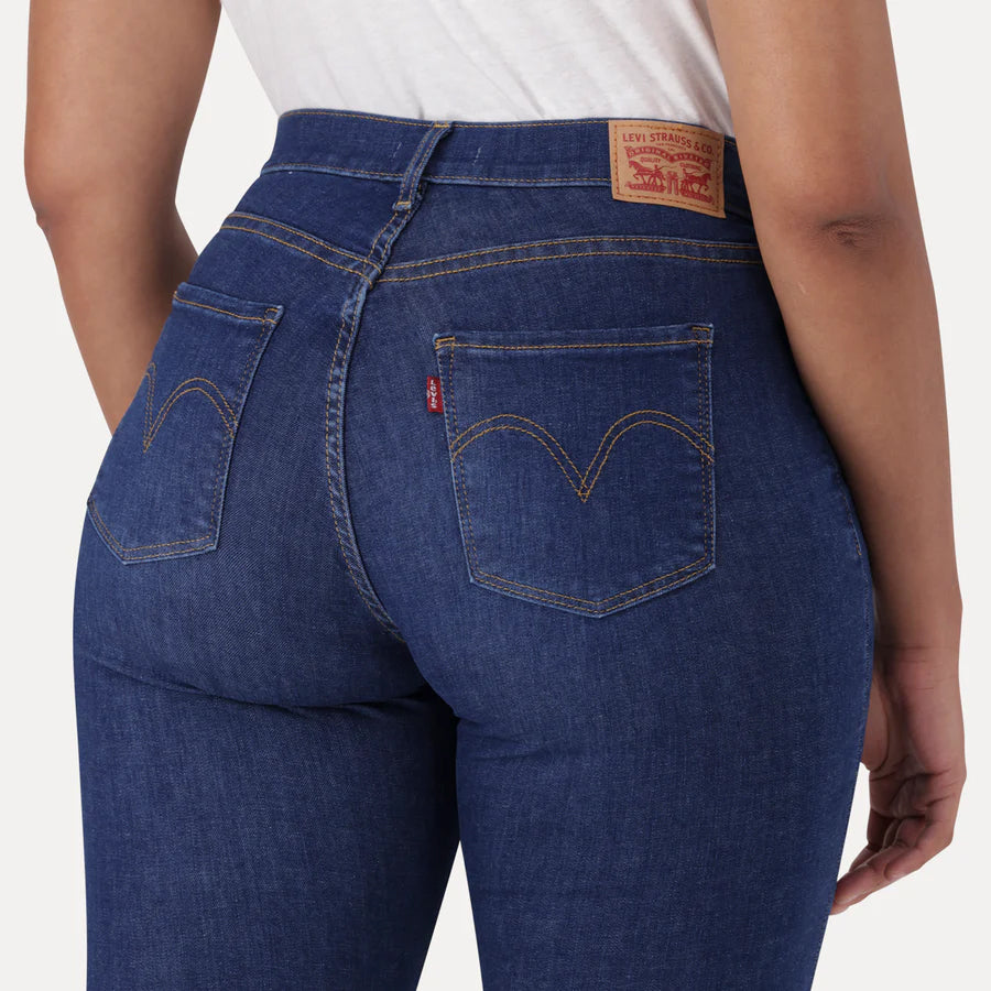 Calças Levis CURVY HIRISE SUPERSKINNY BLUE WAVE DARK