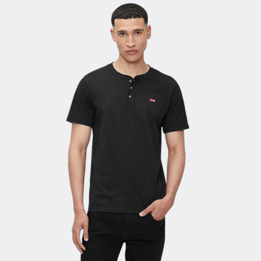 T-Shirt Levis CLASSIC HENLEY HM TEE MINERAL BLACK