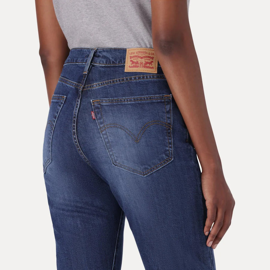 Calças Levis WEDGIE STRAIGHT INDIGO HERE WE GO